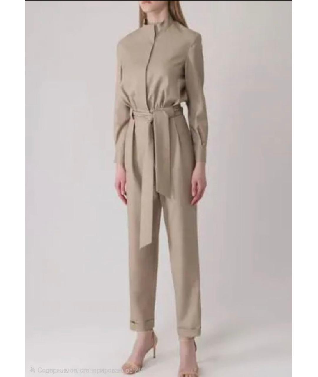 KITON Бежевый шерстяной комбинезон, фото 5