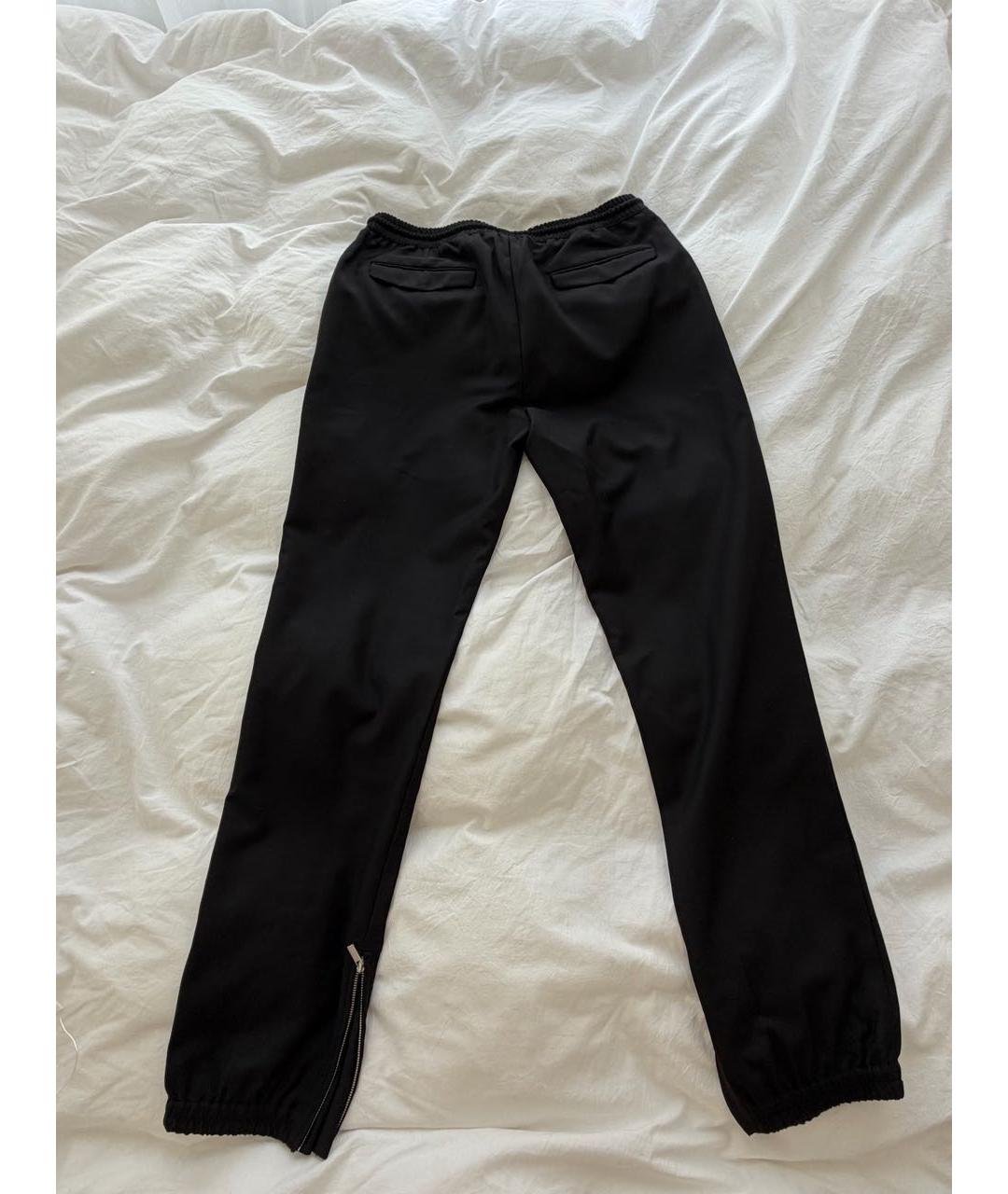 CHRISTIAN DIOR Черные шерстяные повседневные брюки, фото 2