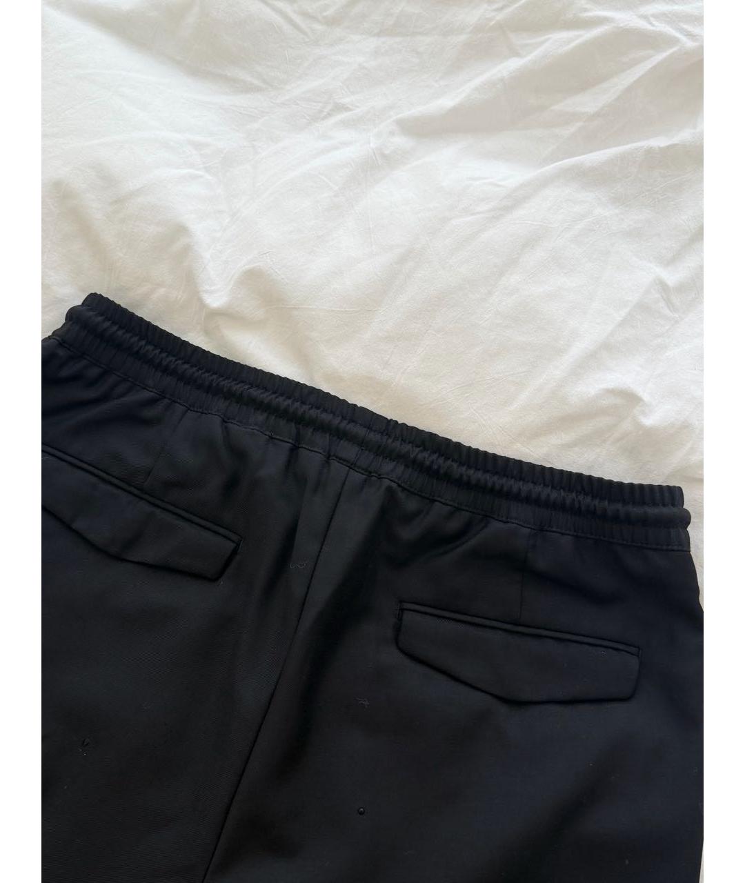 CHRISTIAN DIOR Черные шерстяные повседневные брюки, фото 7