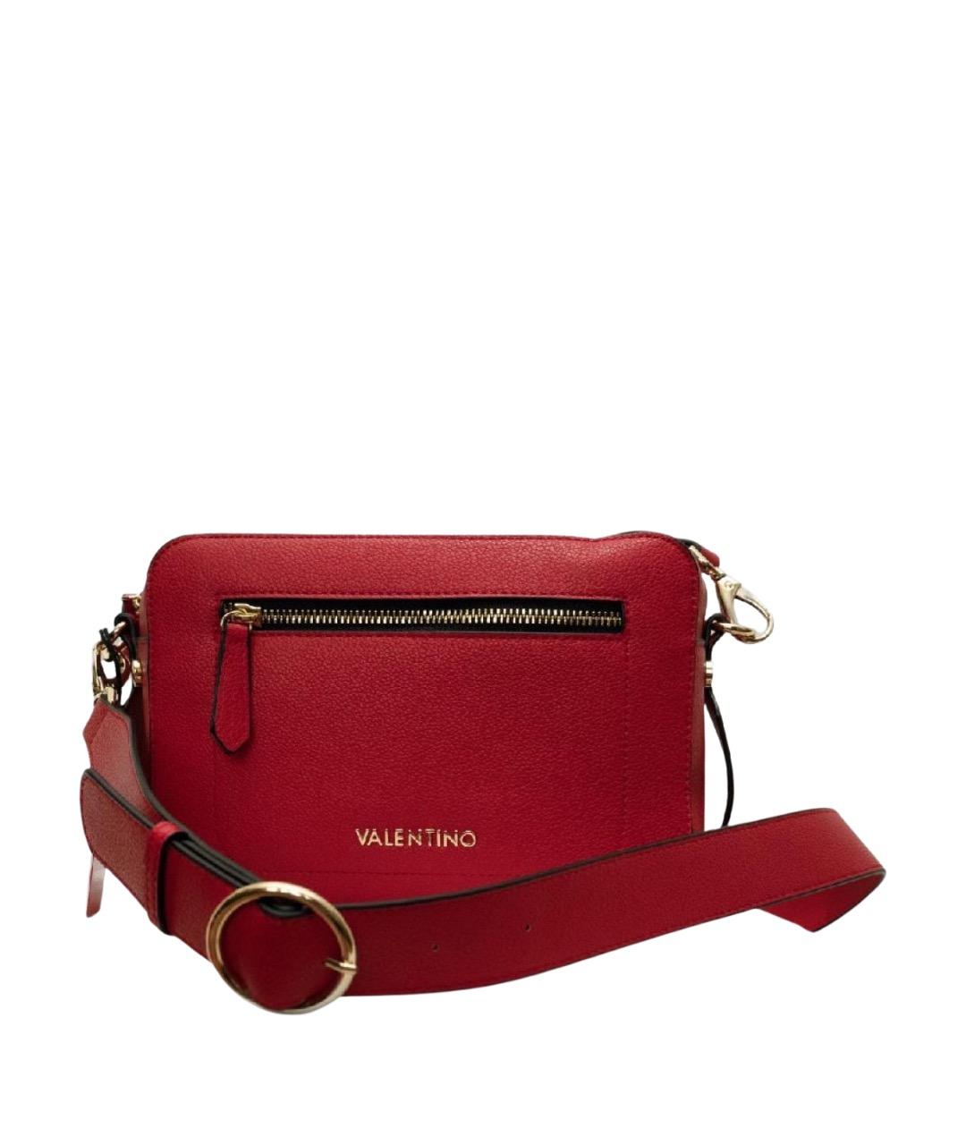 VALENTINO Красная кожаная сумка через плечо, фото 1