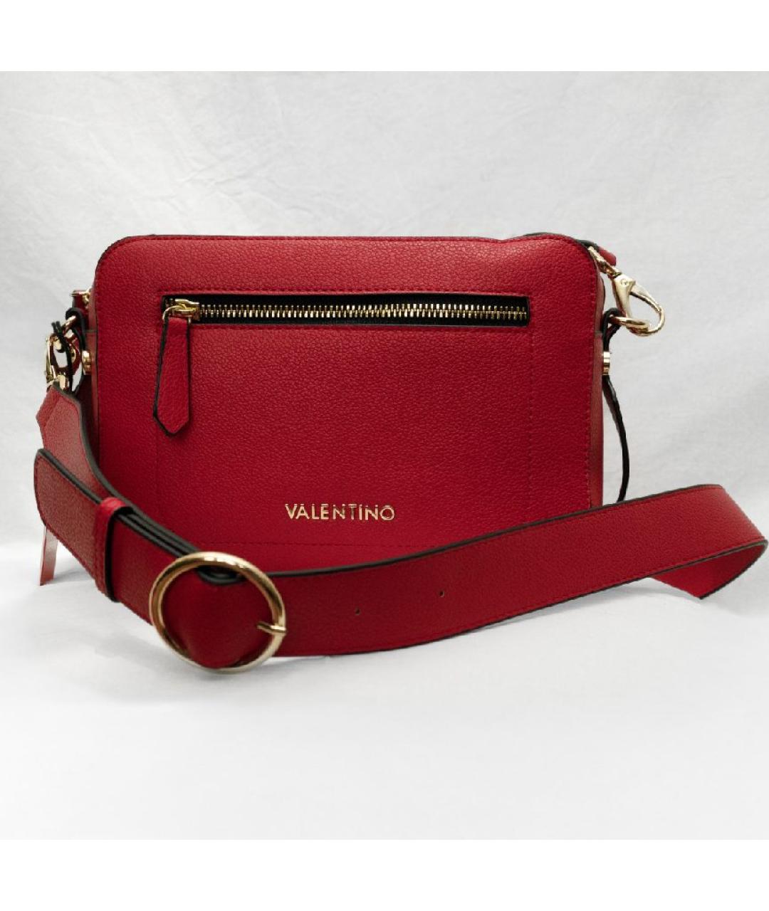 VALENTINO Красная кожаная сумка через плечо, фото 4