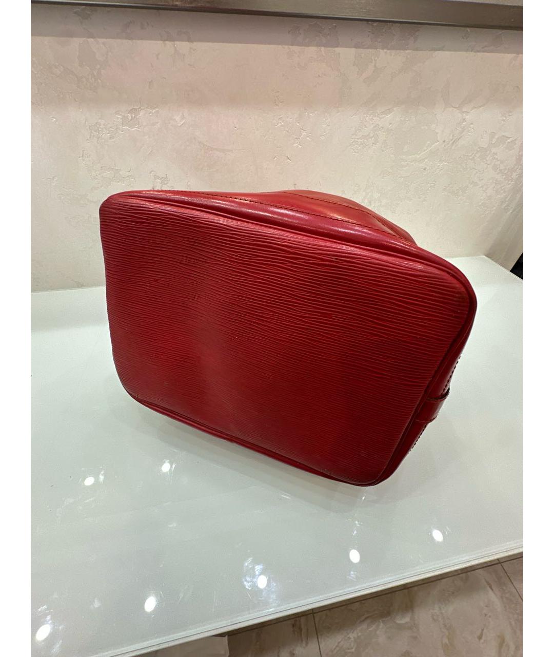 LOUIS VUITTON Красная кожаная сумка тоут, фото 4