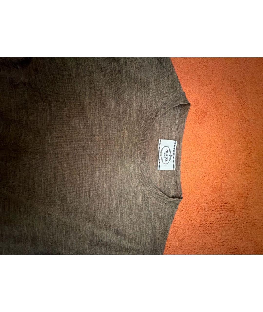 PRADA Серый шерстяной джемпер / свитер, фото 3