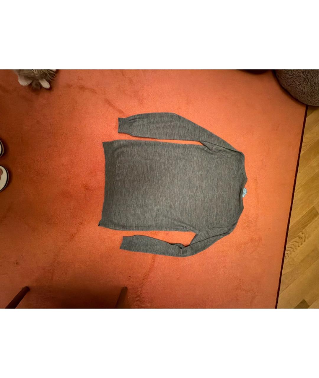 PRADA Серый шерстяной джемпер / свитер, фото 2