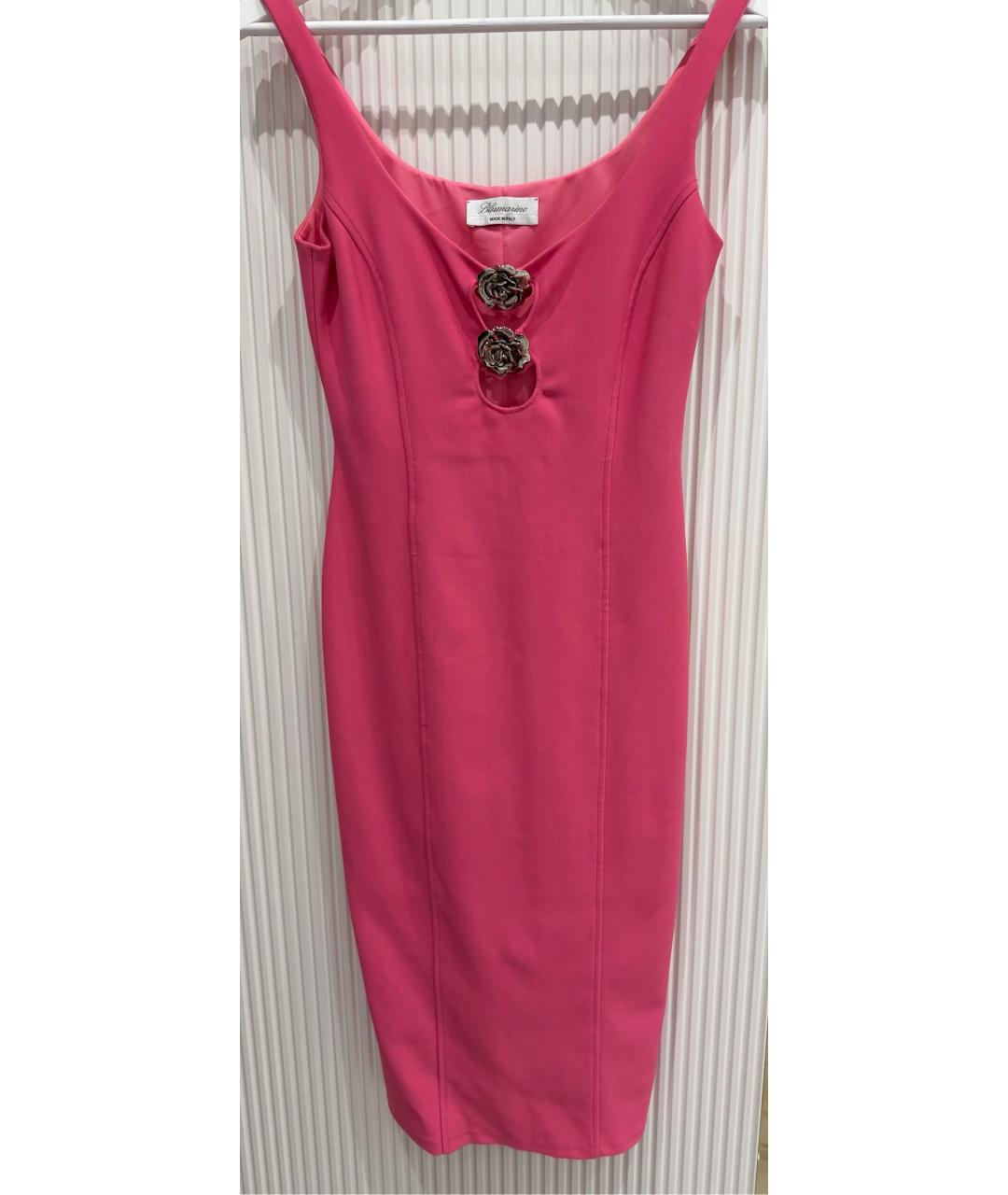BLUMARINE Розовое вискозное коктейльное платье, фото 5