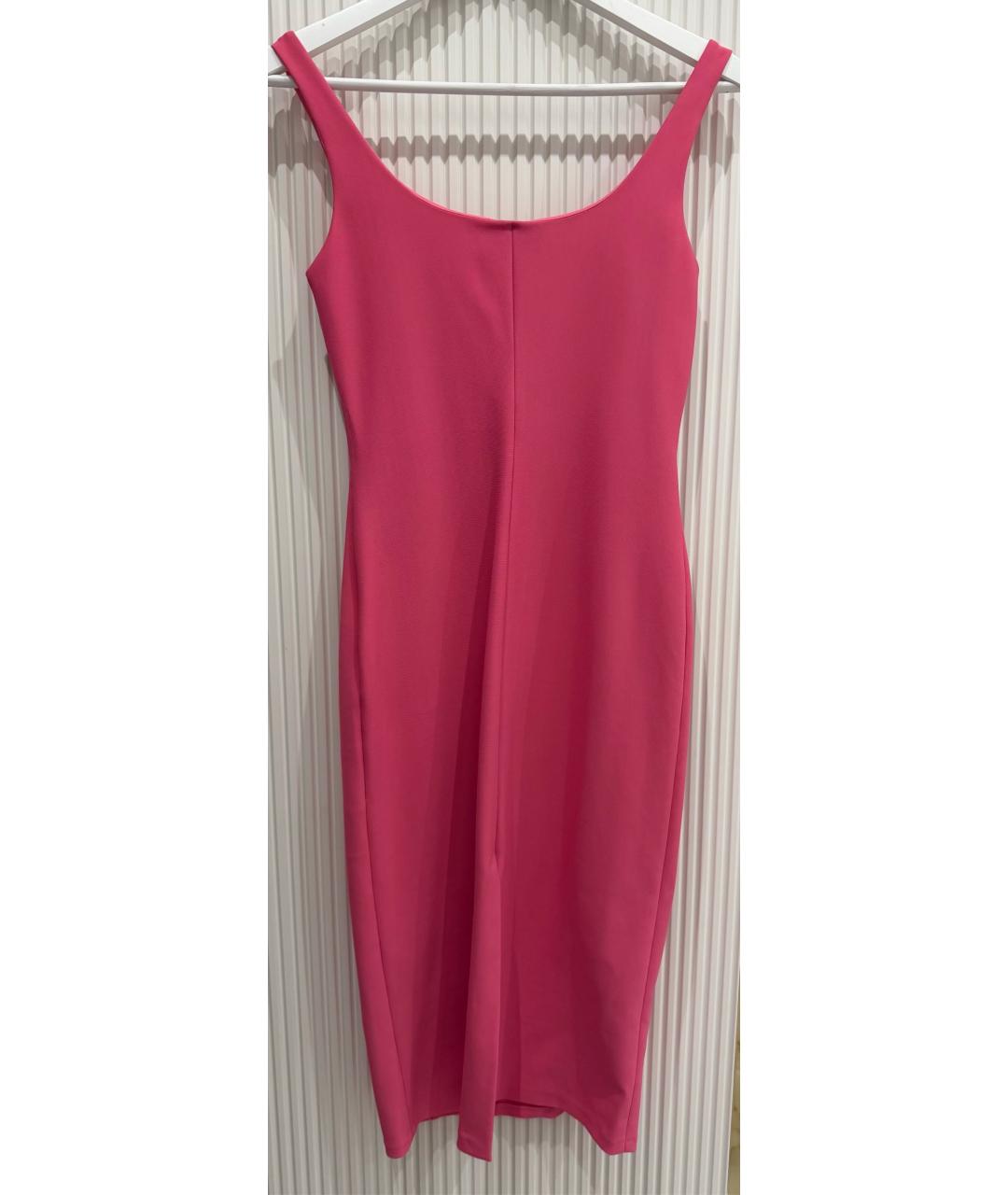 BLUMARINE Розовое вискозное коктейльное платье, фото 2