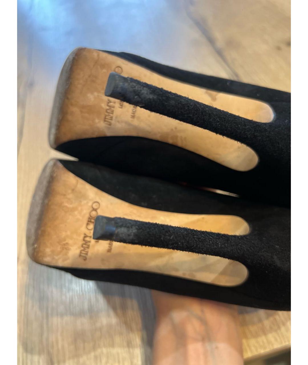 JIMMY CHOO Черные замшевые туфли, фото 6