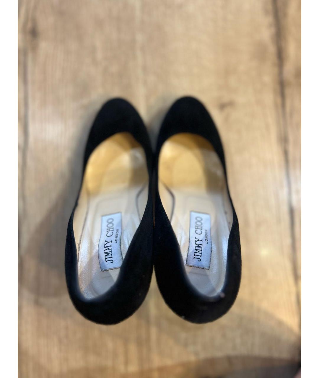 JIMMY CHOO Черные замшевые туфли, фото 3