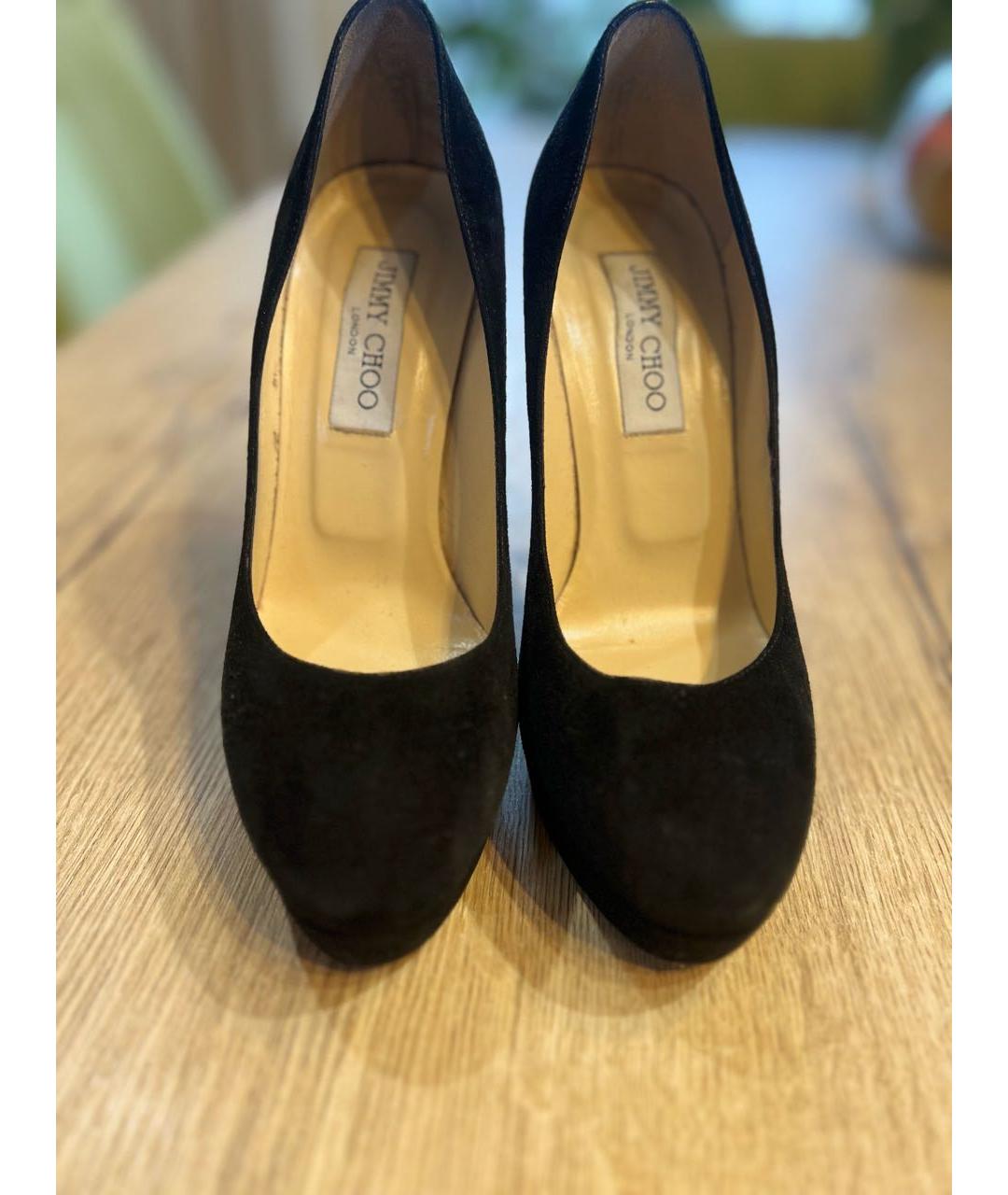 JIMMY CHOO Черные замшевые туфли, фото 2