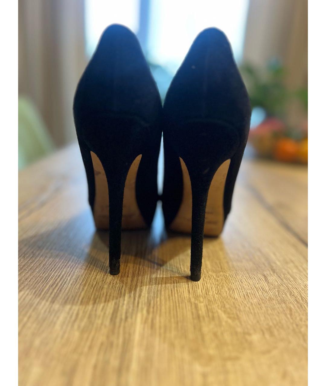 JIMMY CHOO Черные замшевые туфли, фото 4