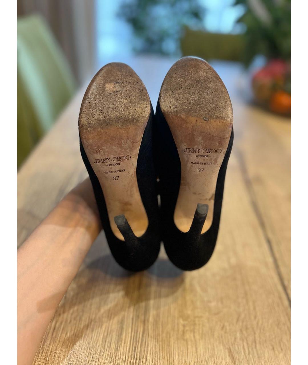 JIMMY CHOO Черные замшевые туфли, фото 5