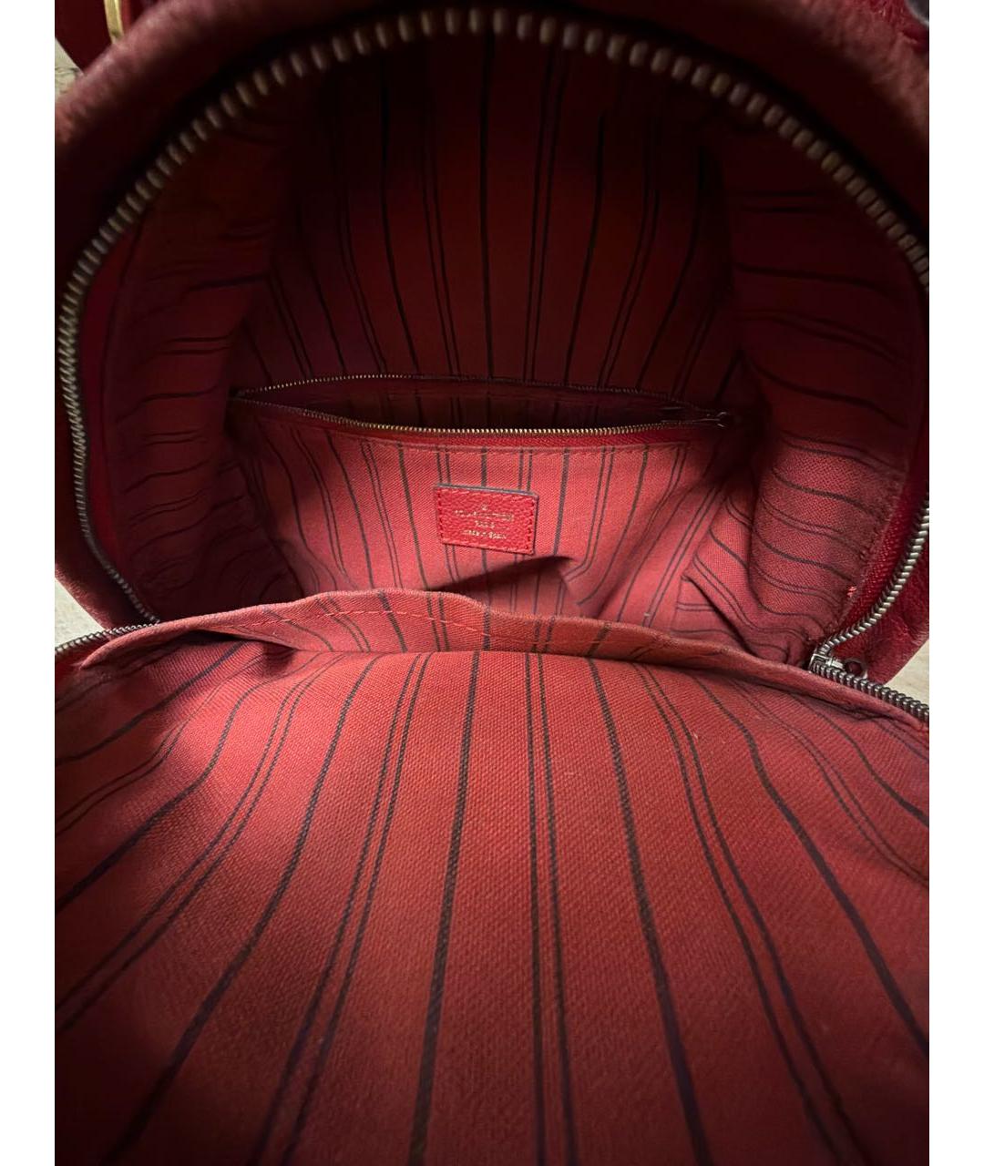 LOUIS VUITTON Красный кожаный рюкзак, фото 4