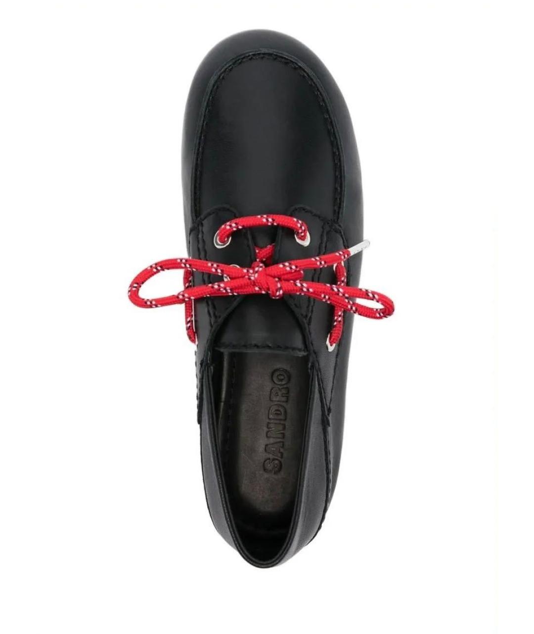 SANDRO Черные кожаные лоферы, фото 6