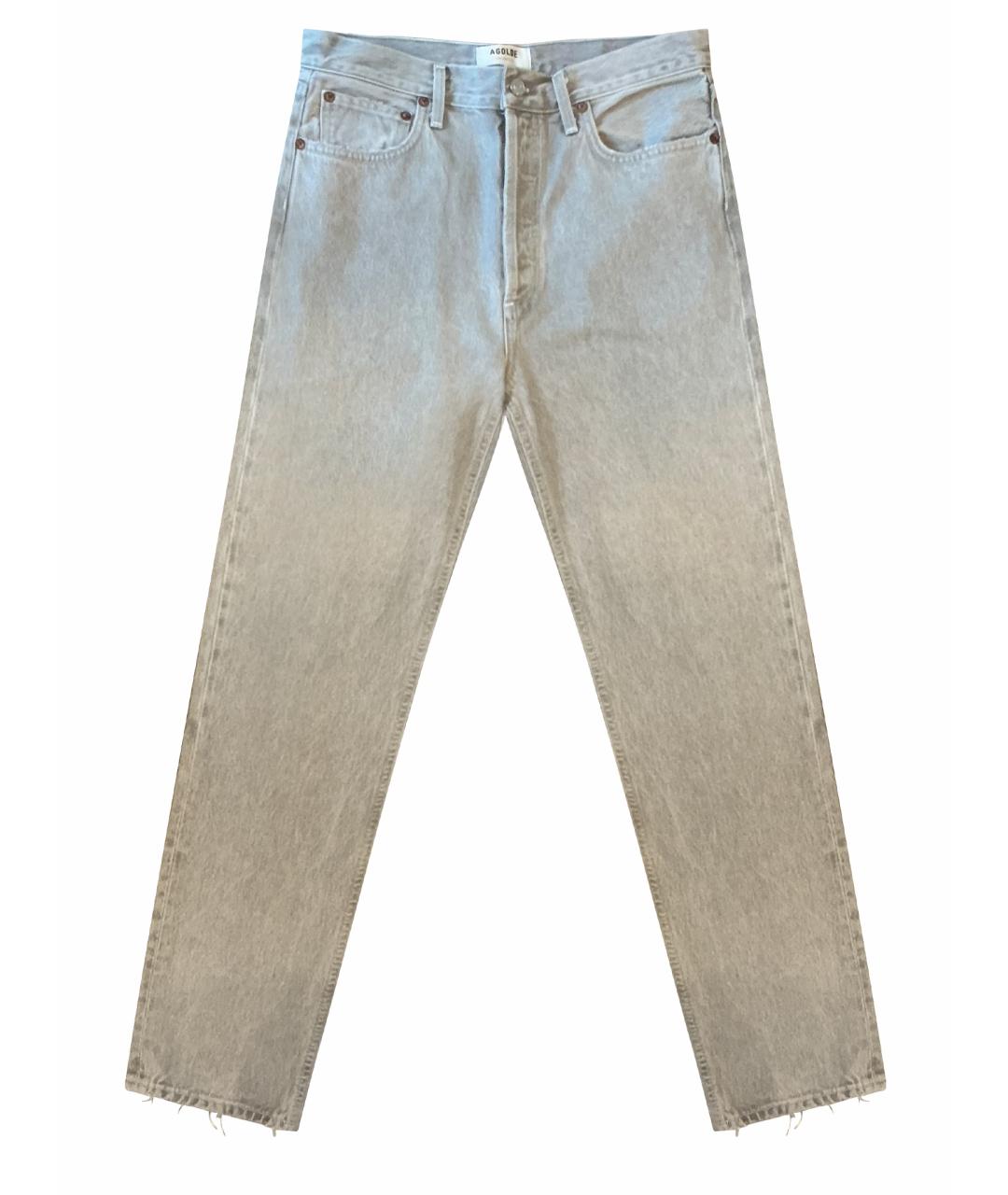 AGOLDE Серые хлопковые прямые джинсы, фото 1