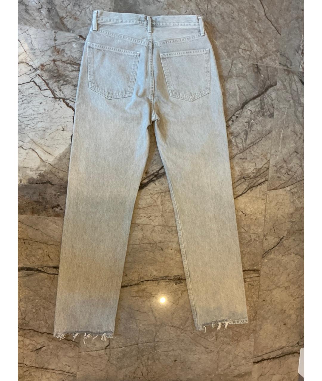 AGOLDE Серые хлопковые прямые джинсы, фото 2