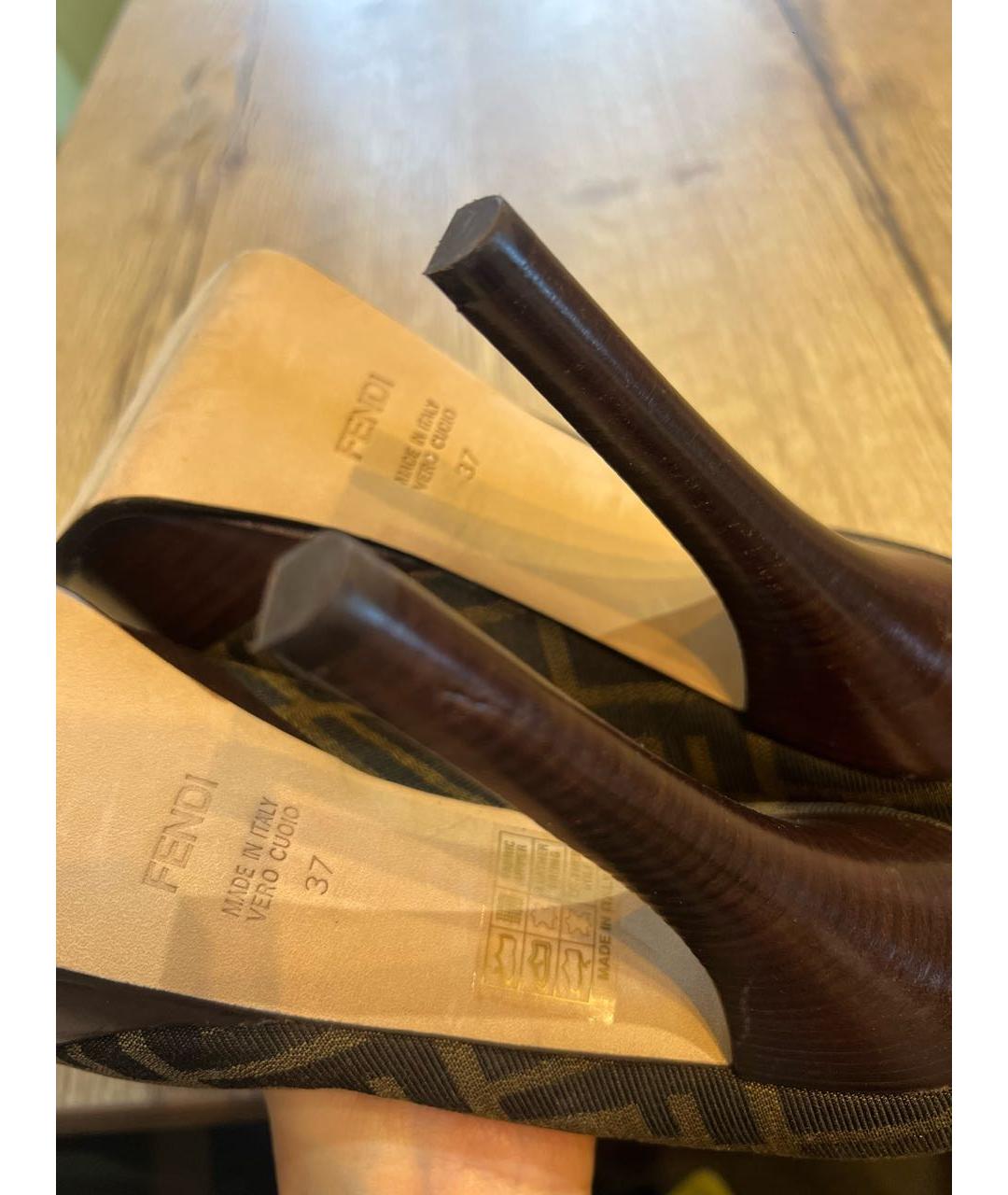 FENDI Коричневые туфли, фото 7