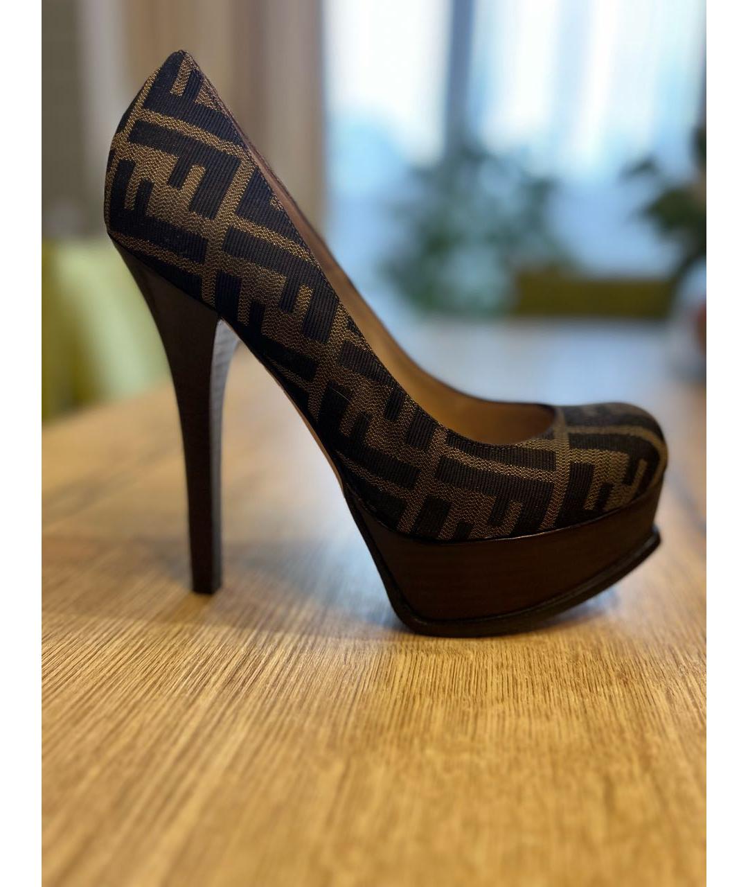 FENDI Коричневые туфли, фото 8