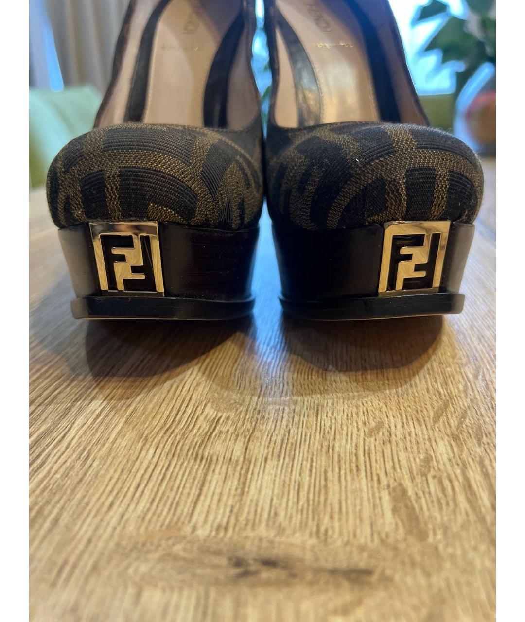 FENDI Коричневые туфли, фото 5