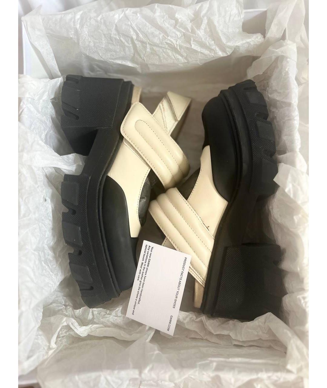 GANNI Бежевые кожаные туфли, фото 2