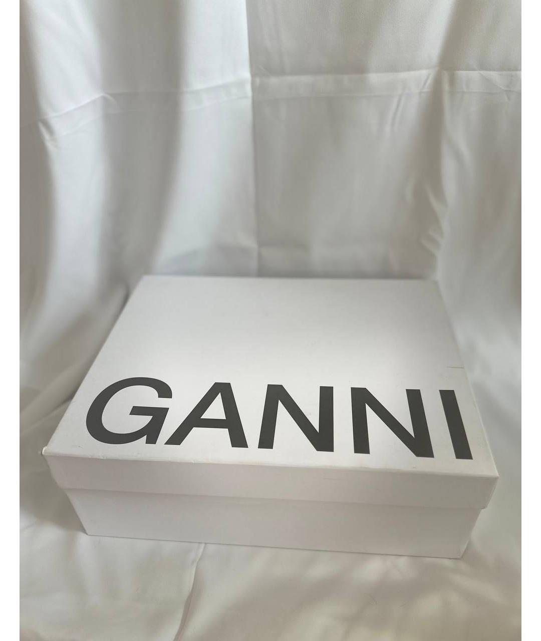 GANNI Бежевые кожаные туфли, фото 6