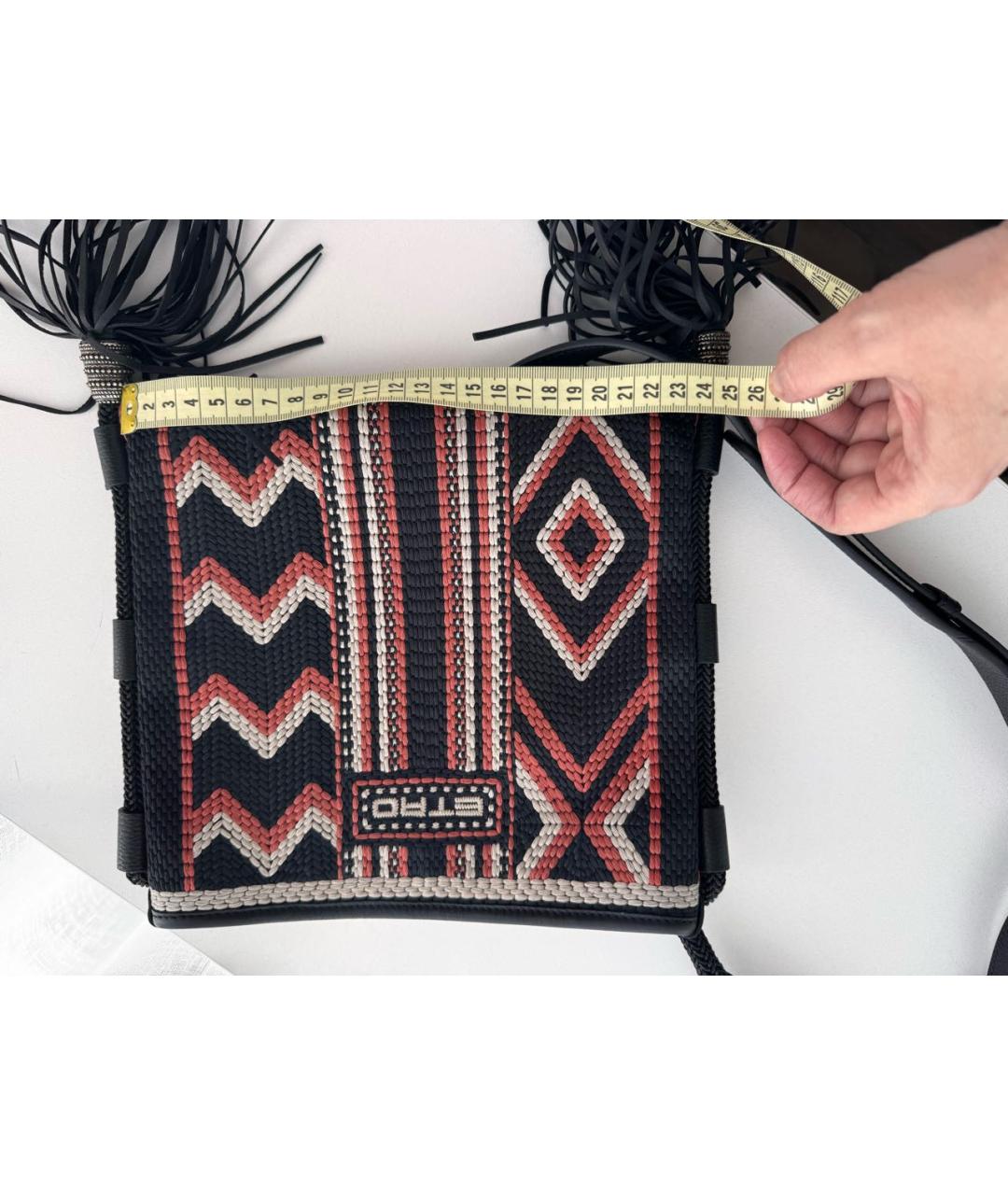 ETRO Черная кожаная сумка через плечо, фото 7