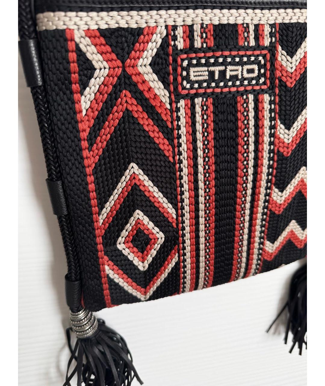 ETRO Черная кожаная сумка через плечо, фото 4