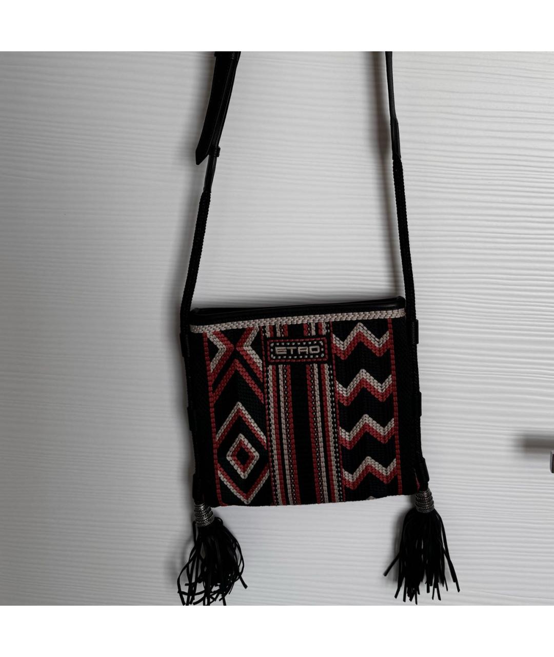 ETRO Черная кожаная сумка через плечо, фото 9