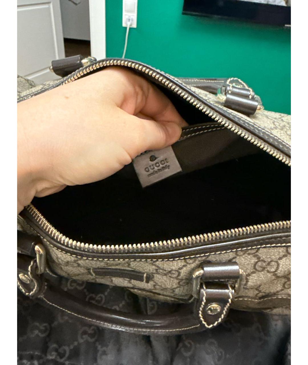 GUCCI Бежевая сумка с короткими ручками, фото 5