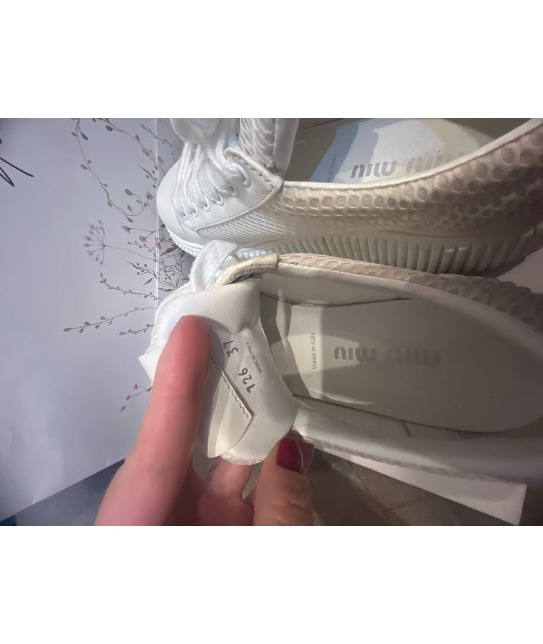MIU MIU Белые кеды, фото 5