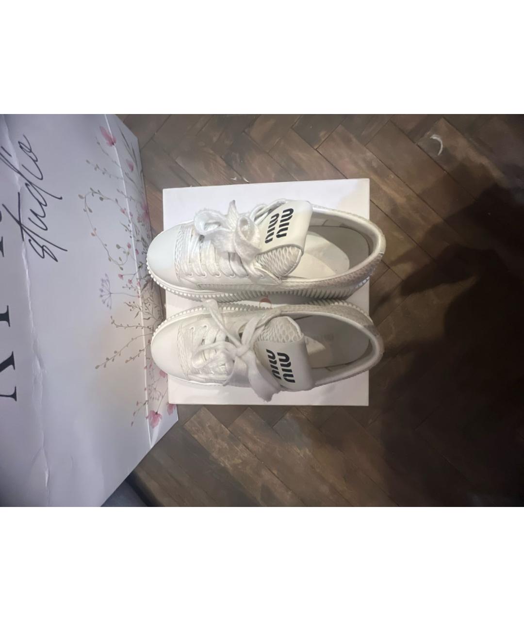 MIU MIU Белые кеды, фото 3