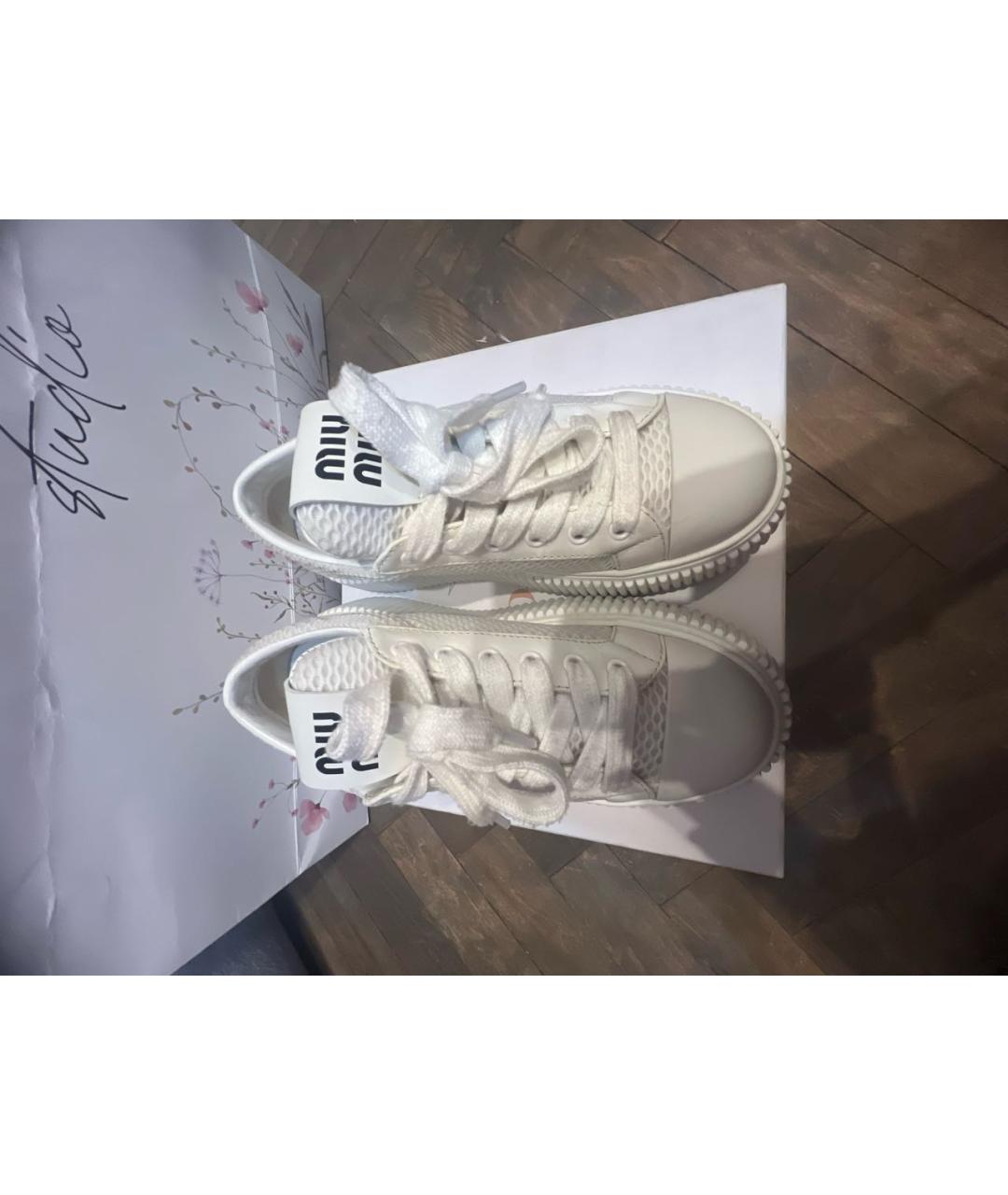 MIU MIU Белые кеды, фото 2