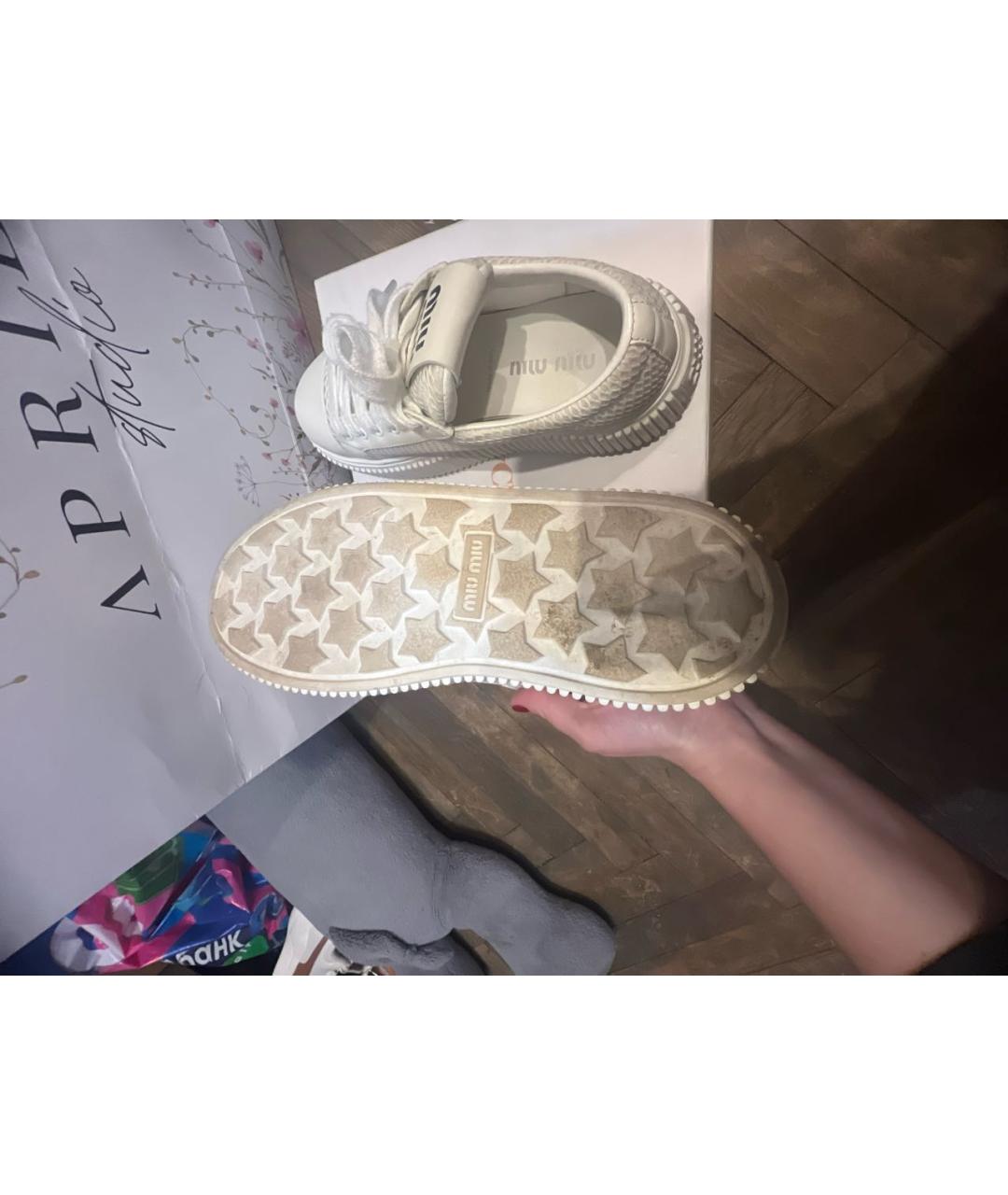 MIU MIU Белые кеды, фото 6