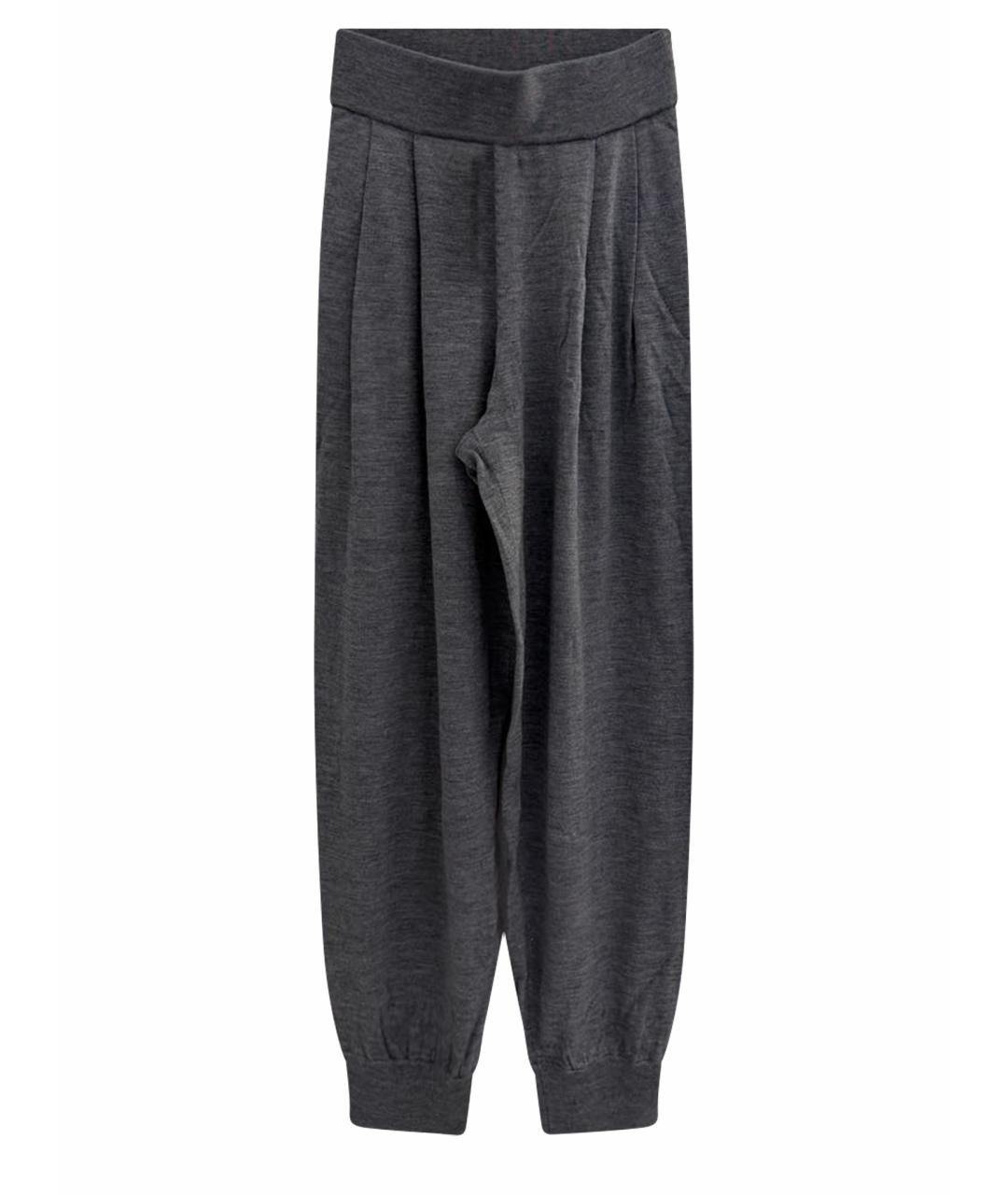 12 STOREEZ Серые кашемировые брюки широкие, фото 1