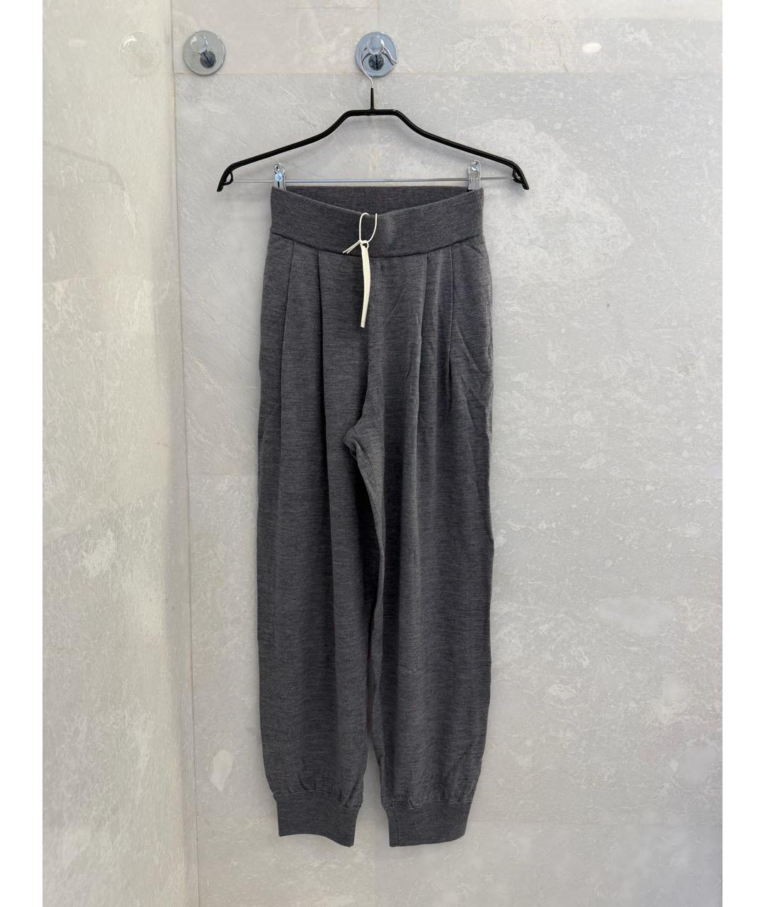 12 STOREEZ Серые кашемировые брюки широкие, фото 4