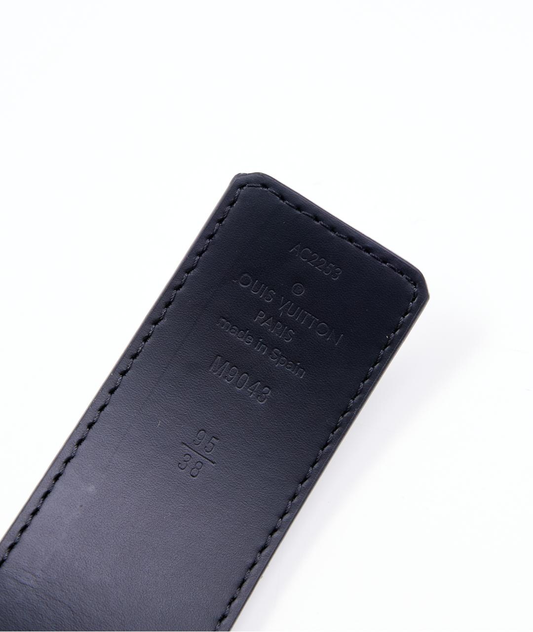 LOUIS VUITTON Черный кожаный ремень, фото 2