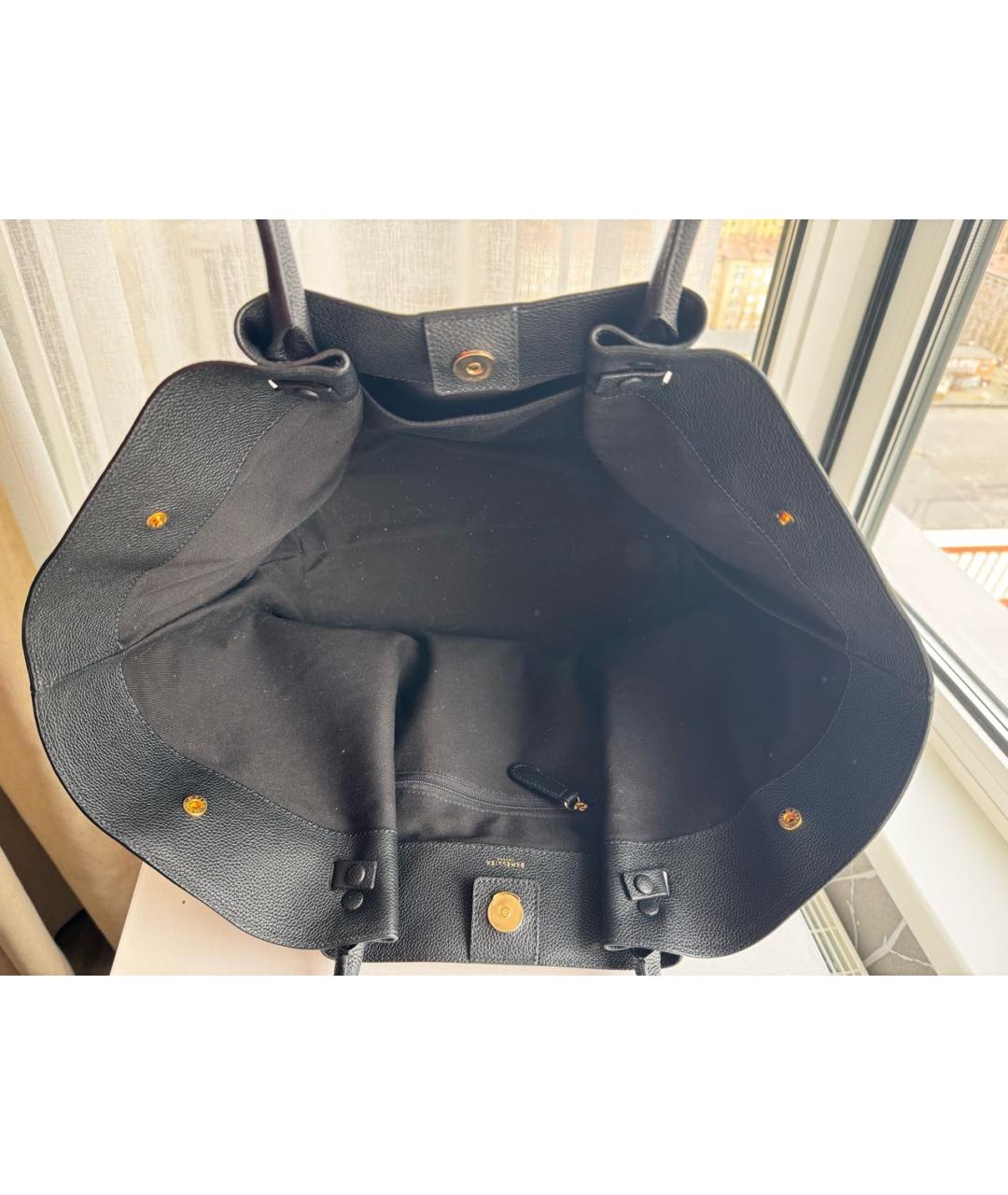 DEMELLIER Черная кожаная сумка тоут, фото 8