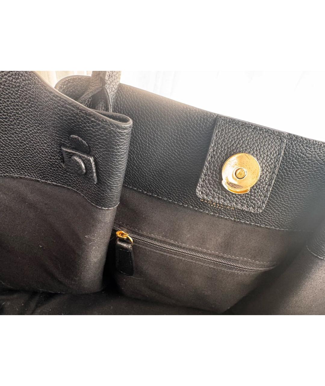 DEMELLIER Черная кожаная сумка тоут, фото 6