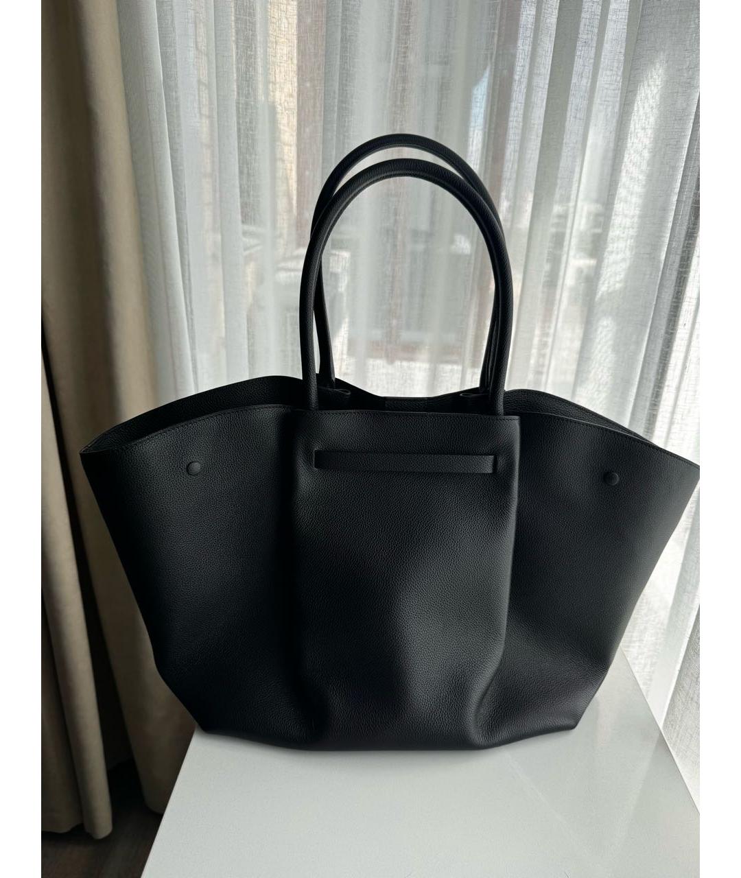 DEMELLIER Черная кожаная сумка тоут, фото 3