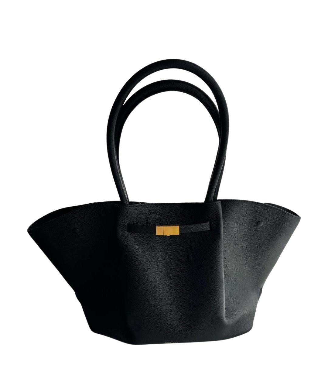 DEMELLIER Черная кожаная сумка тоут, фото 1