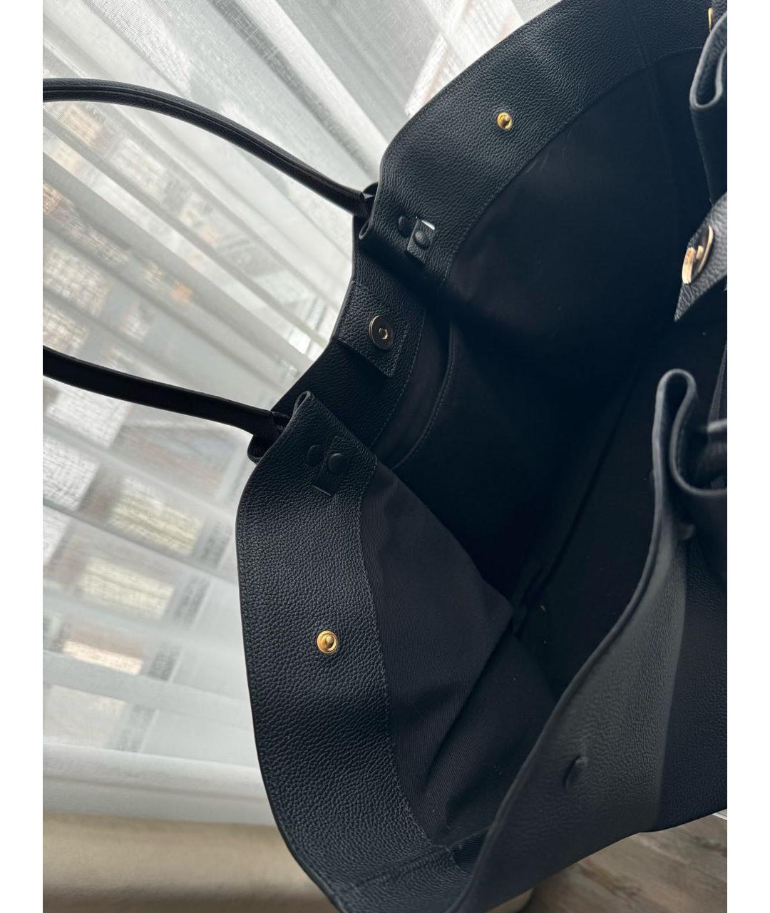 DEMELLIER Черная кожаная сумка тоут, фото 4