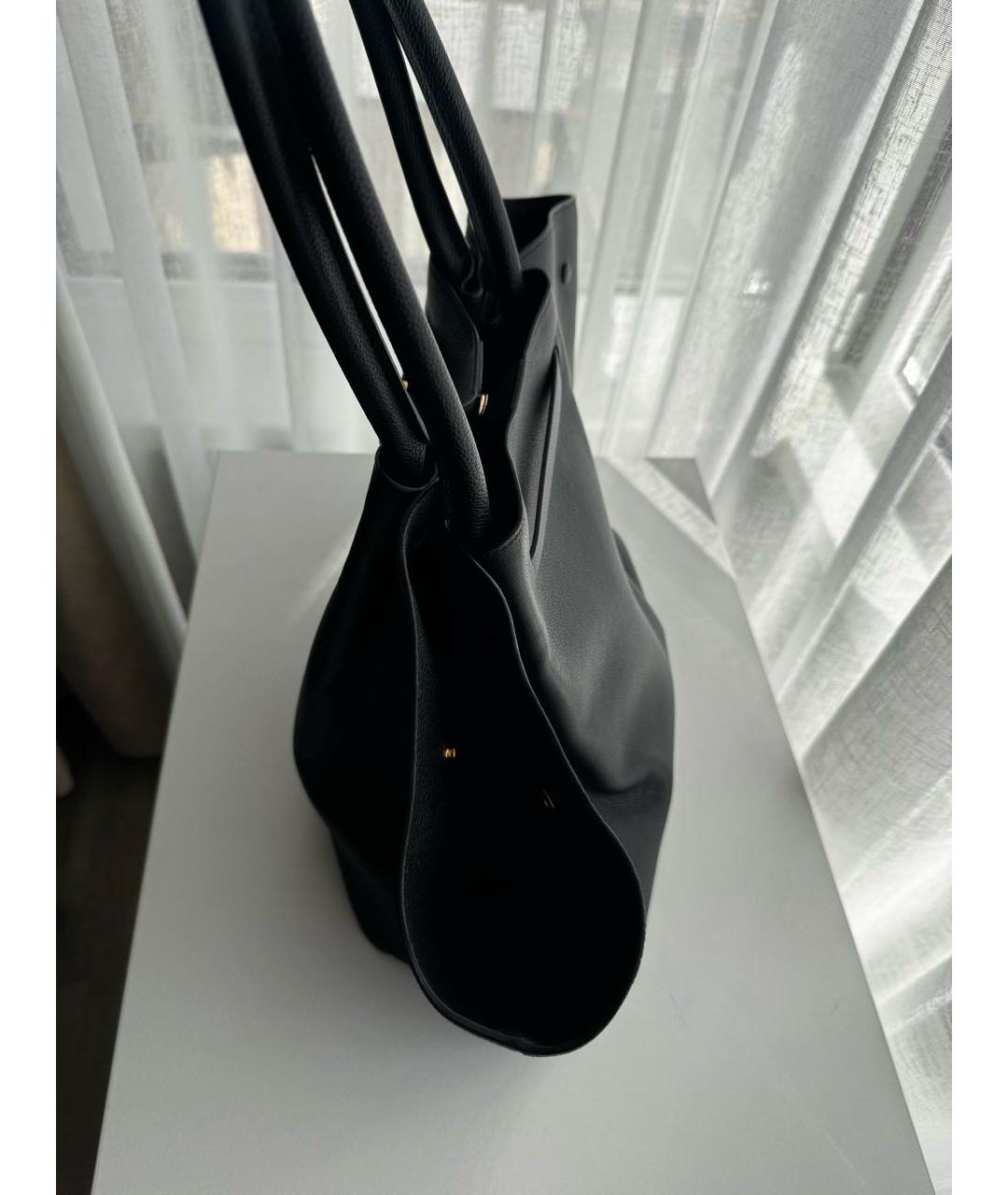 DEMELLIER Черная кожаная сумка тоут, фото 2