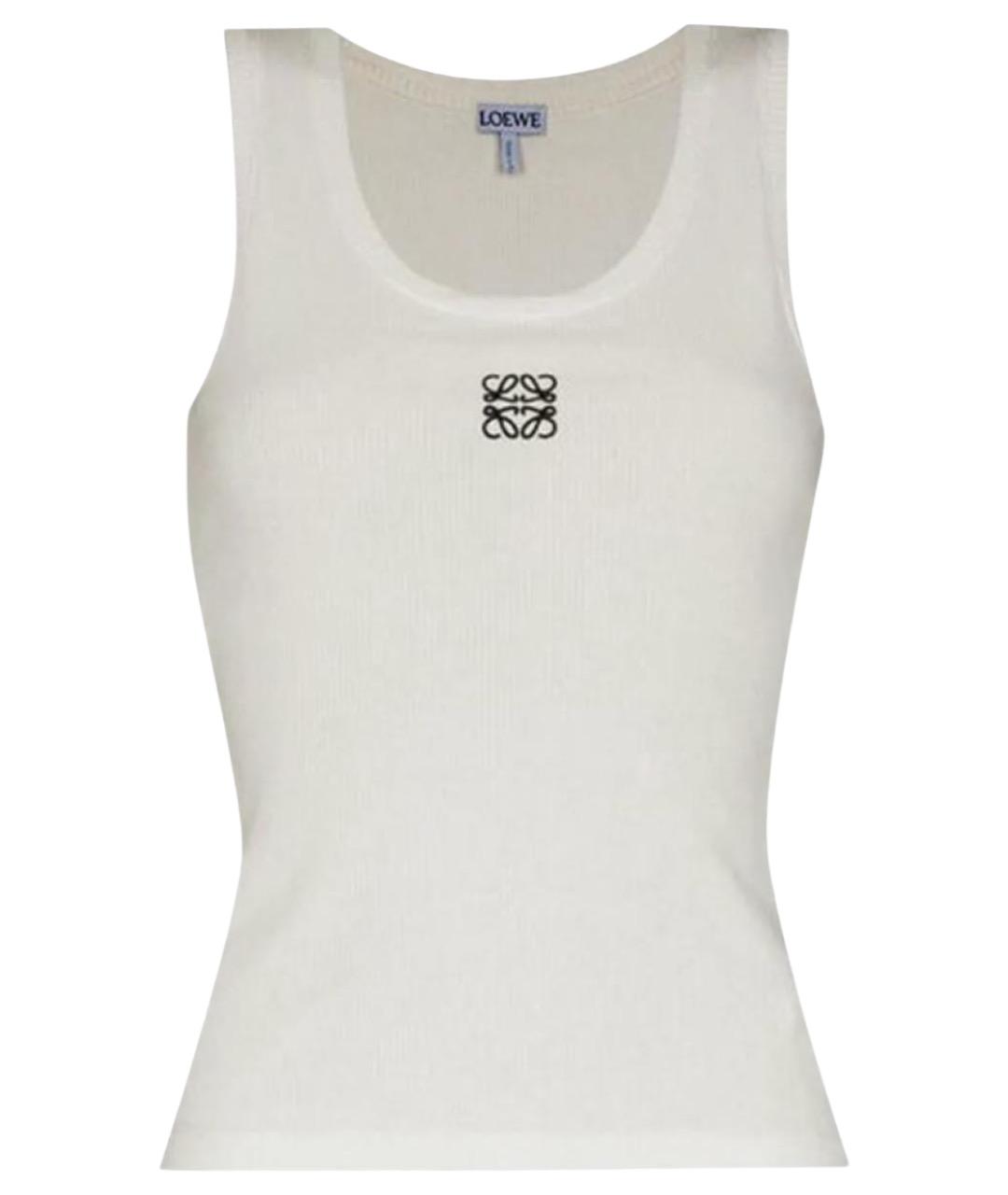 LOEWE Белая хлопковая майка, фото 1