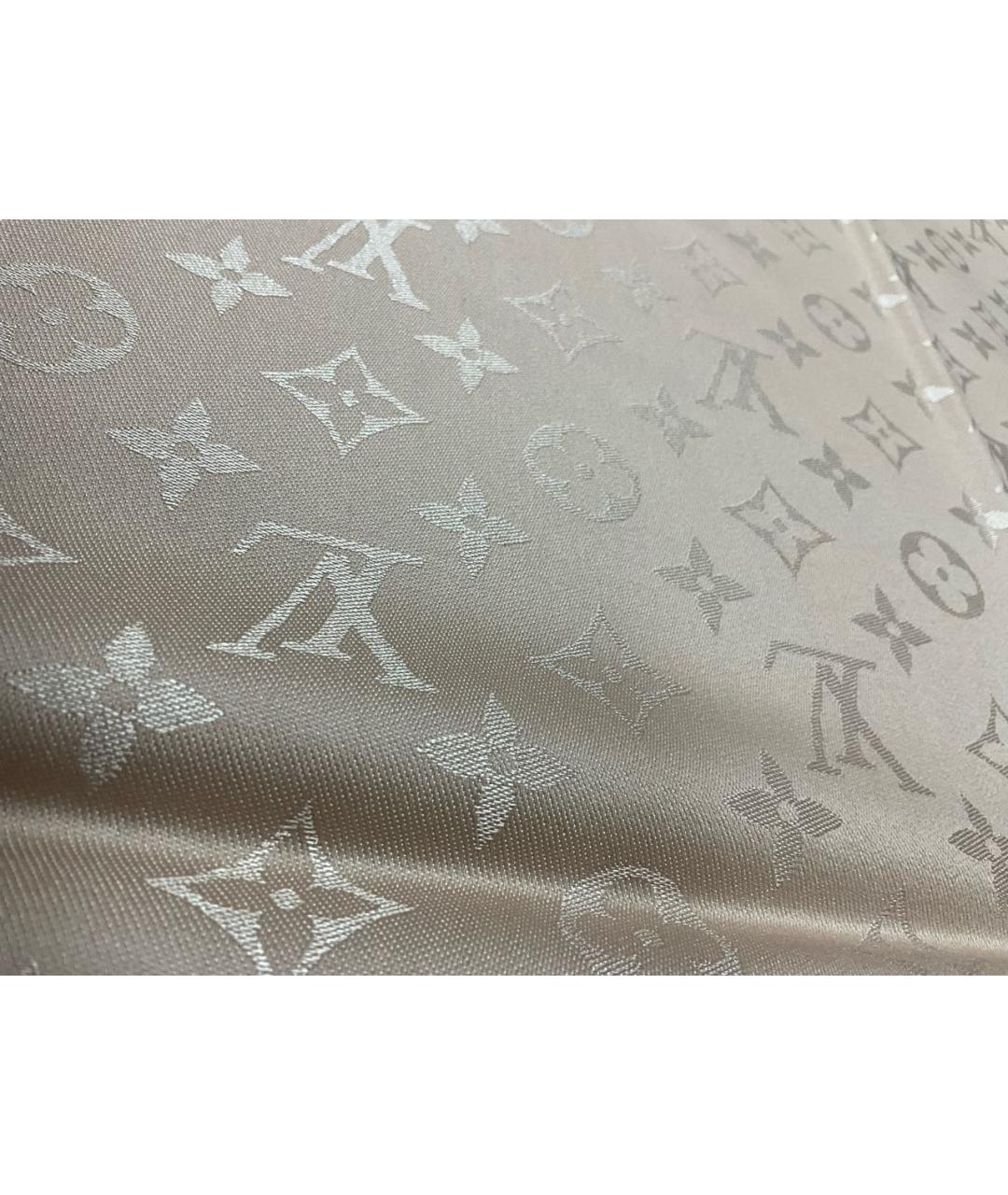 LOUIS VUITTON Бежевый шерстяной платок, фото 4