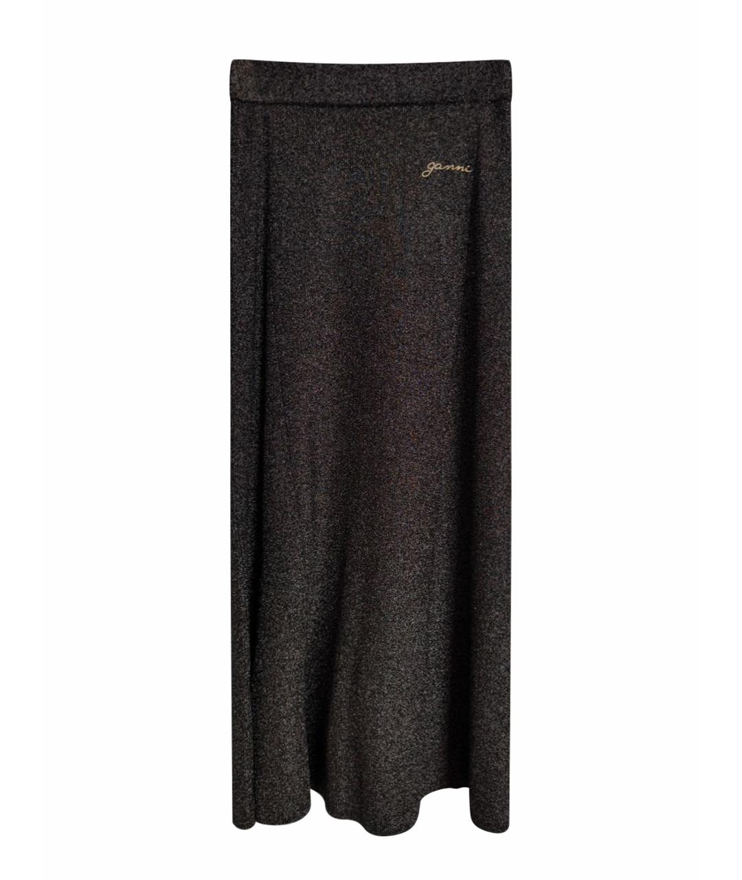 GANNI Черная юбка миди, фото 1