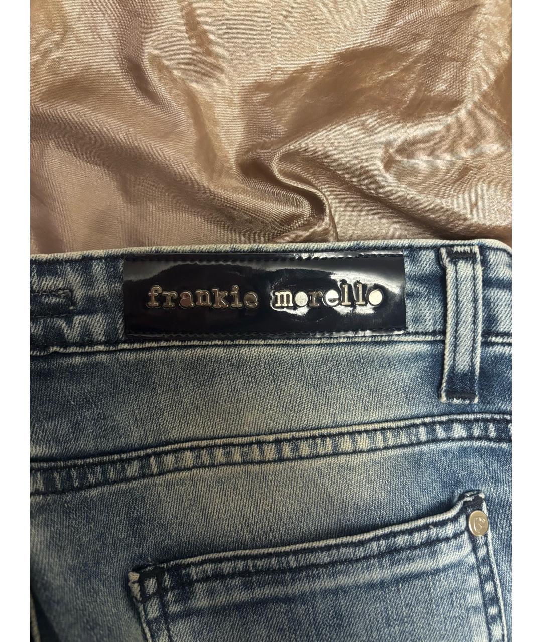 THE FRANKIE SHOP Синие хлопко-эластановые джинсы слим, фото 5