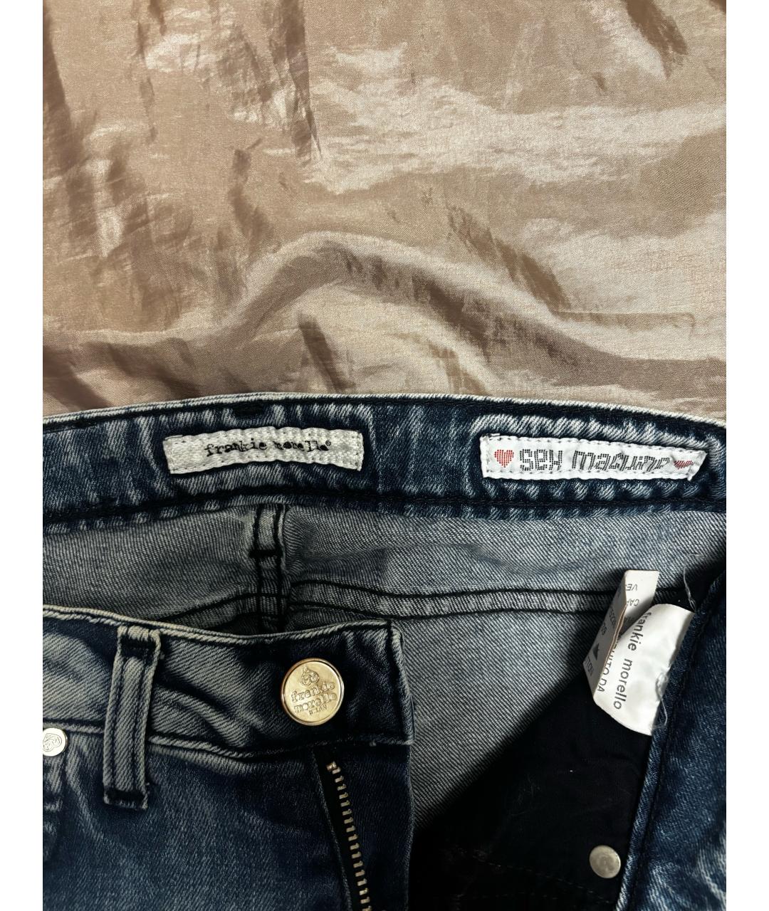 THE FRANKIE SHOP Синие хлопко-эластановые джинсы слим, фото 6