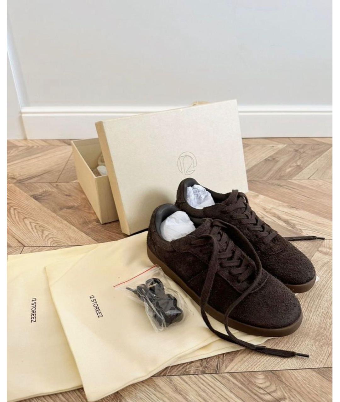 12 STOREEZ Коричневые замшевые кеды, фото 2