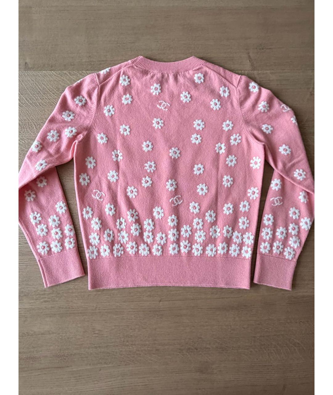 CHANEL Розовый кашемировый джемпер / свитер, фото 2