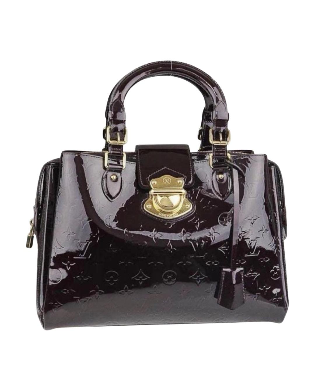 LOUIS VUITTON Бордовая сумка тоут из лакированной кожи, фото 1