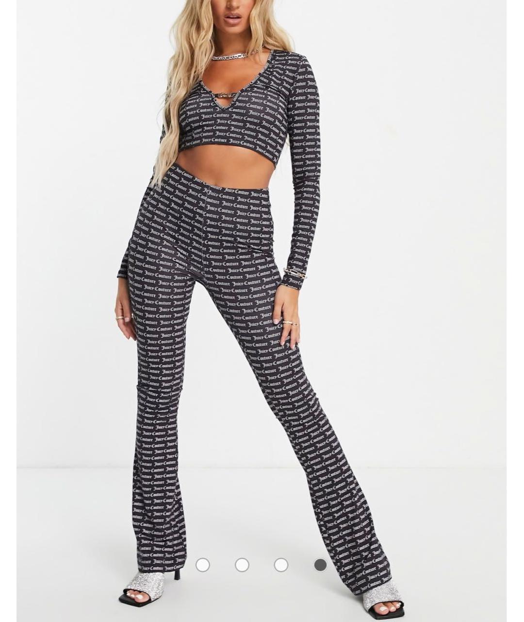 JUICY COUTURE Черные полиэстеровые спортивные брюки и шорты, фото 5